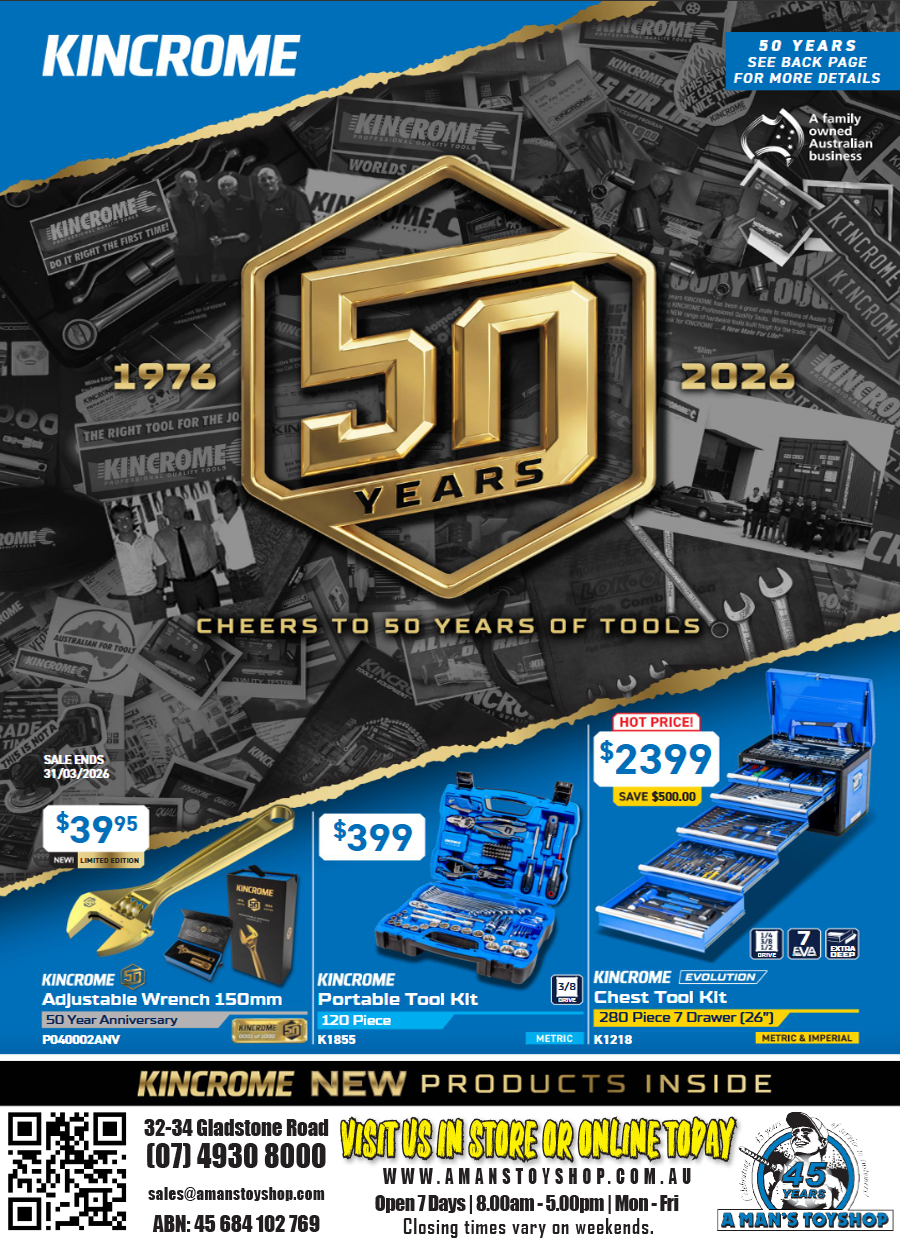 Kincrome Jan - 50 Years Sale 2026