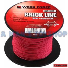 BRICK LINE 100 METRE 0.8MM PINK