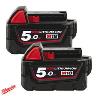 M18 CORDLESS BATTERY 18VOLT 5AH 2 PACK