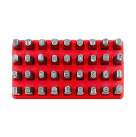 NUMBER & LETTER PUNCH SET 1/4" 6MM 36PCE