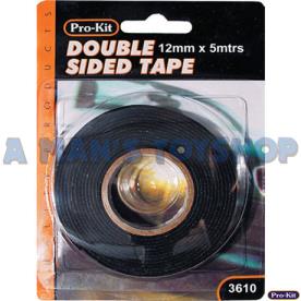 DOUBLE SIDED TAPE 12MM X 5M 1MM THICK