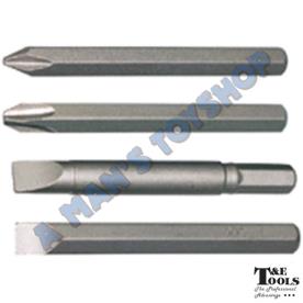 INSERT BIT SET 4PC 5/16 HEX 75MM LONG