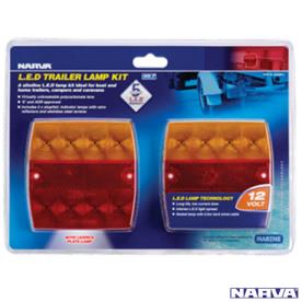 LED TRAILER LAMP AMB/RED 12V 2 PACK SET