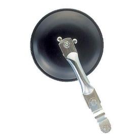 MIRROR ROUND CLAMP ON TYPE BLACK METAL