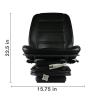 TRACTOR SEAT DELUXE NARROW BLACK SUSP