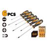 SCREWDRIVER SET 6 PIECE CrV MAGNETIC TIP