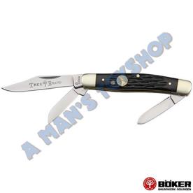 NLA* KNIFE BOKER MED STOCKMAN BLACK BONE