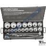 *K*SOCKET SET 1" DRIVE  METRIC 22PCE T&