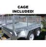 TRAILER 8X5 GAL TANDEM AXLE WITH CAGE