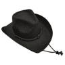 COWBOY STYLE STRAW HAT BLACK ONE SIZE