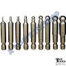 IN HEX BALL END 1/4 BIT SET 10PCE METRIC