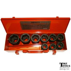 SOCKET SET AF 9 PIECE 1"DRIVE STD IMPACT