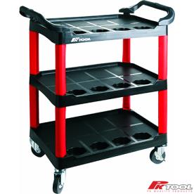 TOOL TROLLEY - 3 SHELF &  LOCKING WHEELS