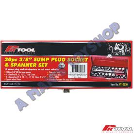 SUMP PLUG WRENCH & 19 ADAPTORS 20 PIECE