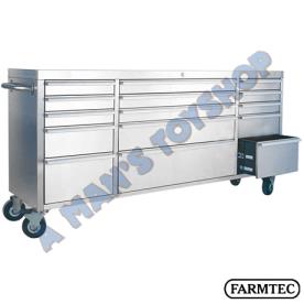 WORKSHOP TROLLEY 15 DRW 1830MM S/STEEL