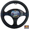 STEER WHEEL COVER 380MM LEATHER LOOK BLK