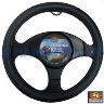 STEER WHEEL COVER 380MM LEATHER LOOK BLK