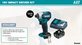 BRUSHLESS IMPACT DRIVER KIT 18V MAKITA