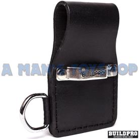 BLACK LEATHER TAPE HOLDER CLIP