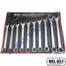 JUMBO AF RING OPEN SPANNER SET 10 PIECE