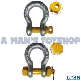 BOW SHACKLE 13.5 TON YELLOW 38MM PIN