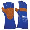 WELDING GLOVE PAIR COWHIDE BLUE FORARM