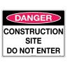 DANGER CONSTRUCTION SITE SIGN 600X400MM