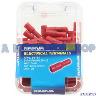 RED FEMALE BULLET 3MM WIRE TERMINAL100PC