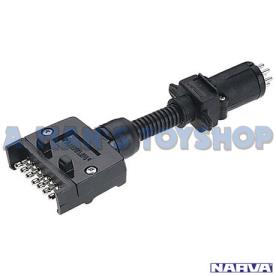 TRAILER ADAPTOR 7 PIN FLAT 6 PIN ROUND