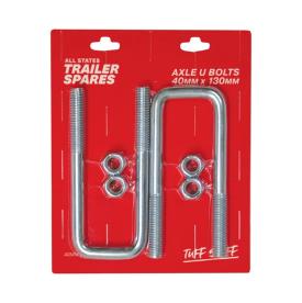 U-BOLT KIT 40MMX130MM SQUARE AXLE W/NUTS
