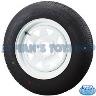 WHEEL & TYRE ASSY 13" FORD WHITE RIM