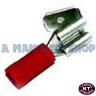 PIGGY BACK TERMINAL 6.3MM RED 100 PIECE