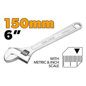 ADJUSTABLE WRENCH 150MM/6" CHROME FINISH