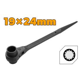 SCAFFOLD WRENCH CrV SOCKET 19 X 24MM