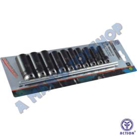 IMPACT SOCKET SET 6PT 3/8" DR 7MM-19MM