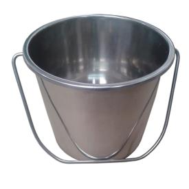 STAINLESS STEEL BUCKET W/ HANDLE 18 LTR