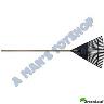 RAKE PLASTIC 450MM WIDE WOOD HANDLE