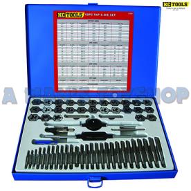 TAP & DIE SET 60 PCE METRIC-UNF-NPT