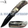 KNIFE FOLD 63MM BLACK CAMO SS ELK RIDGE