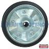 HARD RUBBER JOCKEY WHEEL 8" STEEL RIM