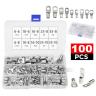 CABLE LUG RING TERMINAL 100 PIECE 2-25